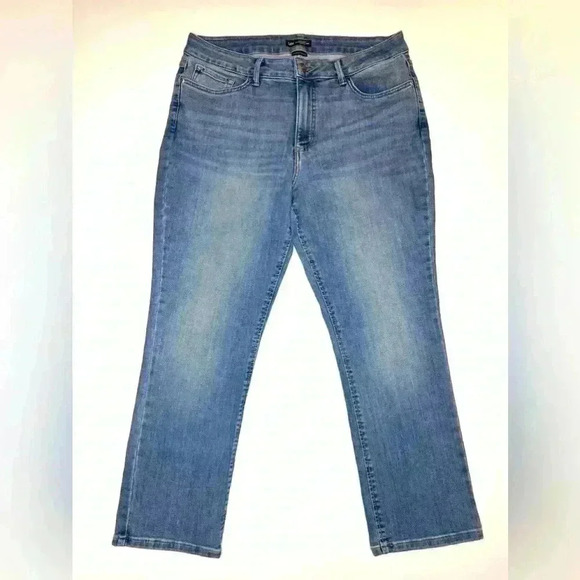 Lee Womens Secretly Shapes Regular Fit Straight Leg Mid Rise Jeans Size- 16 S - Picture 1 of 8